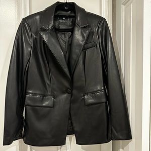 Bagatelle black leather blazer jacket - size small